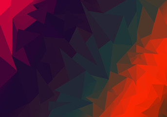 Multicolor polygonal illustration, which consist of triangles. Geometric background in Origami style with gradient. Triangular design for your business. Rainbow, spectrum image