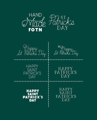 saint patricks day tag hanging with green background