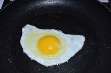Fried eggs in the pan