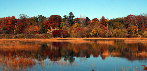 Welwyn Preserve County Park. A beautiful nature reserve in Glen Cove on the North Shore of Long Island New Youk