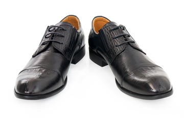 Men's shoes made of crocodile skin