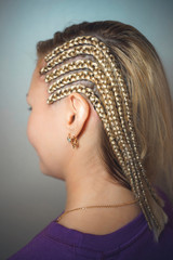 cornrows Brades on the temple for the girl blondes