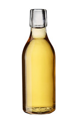 Bottle apple juice isolated on white background.