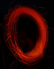 drawings by fire at night, experiment, abstraction