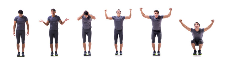 Sportsman isolated on the white background