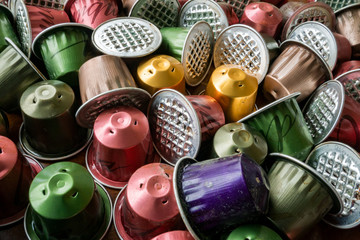 Verbrauchte Kaffeekapseln 