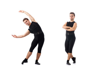 Dancer isolated on the white background