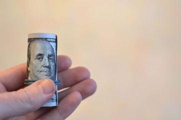 International bribe problem. Investment, financial, donation concept, or bribe, money offered in...