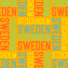 Stockholm, Sweden seamless pattern