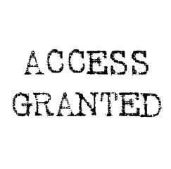 access granted black stamp