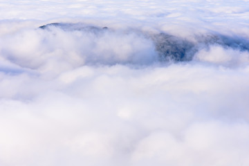 Sea of clouds (Collsacabra Mountains, Catalonia, Spain)