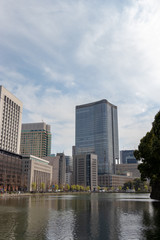 Landscape of office town in Tokyo, Japan