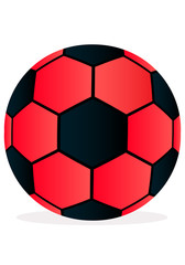 Vector illustration soccer ball on white background