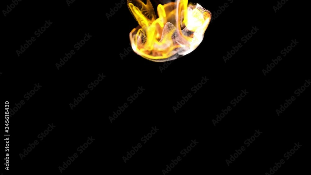 Aufkleber 4k background, animation of complex particles simulation advection with turbulence streams, twirl an