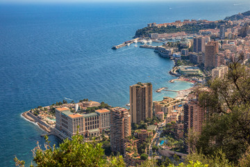 Fototapeta premium Daytime view of view of Monte Carlo, Monaco, Cote d'Azur, Europe