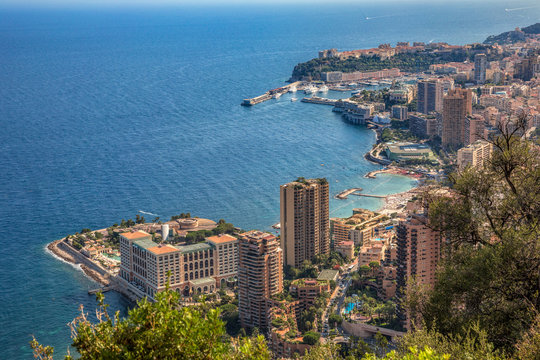 Daytime view of view of Monte Carlo, Monaco, Cote d'Azur, Europe