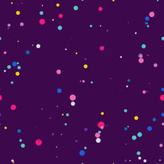 Seamless abstract background with dots, circles. Infinity dotted geometric pattern. Vector illustration.   