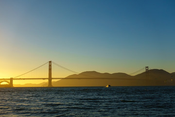 Bridge Golden Gate at San Francisco sunset