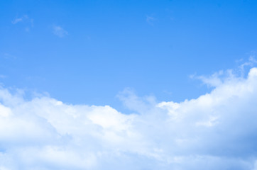 Blue Sky with a blanket of white clouds