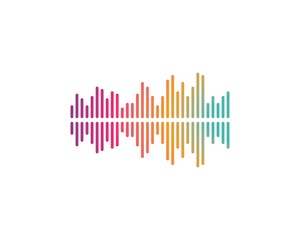 sound wave music logo vector