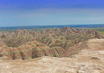 panoramic view of the badlands