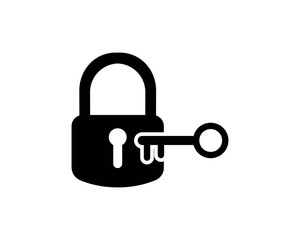 lock icon logo vector template