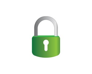 lock icon logo vector template