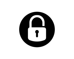 lock icon logo vector template