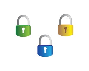 lock icon logo vector template