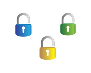 lock icon logo vector template