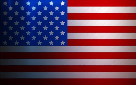 USA Flag Metallic Textured National Background
