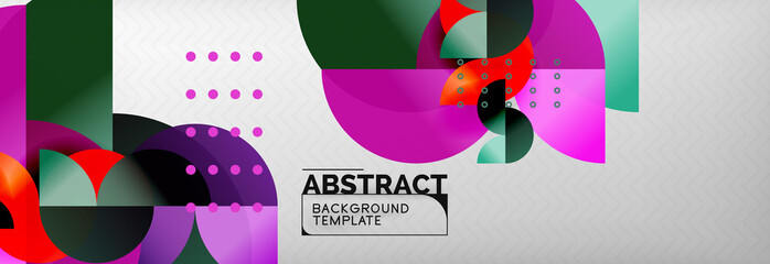 Obraz na płótnie Canvas Circle background abstract. Trendy shapes composition