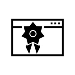 Glyph achievement vector icon