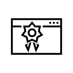 Outline achievement vector icon