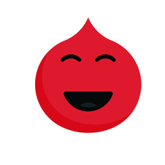 Flat laugh vector icon