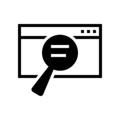 Glyph Search web vector icon