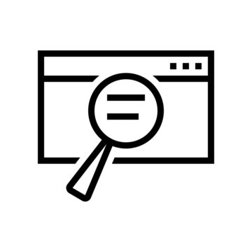 recommend clip art: Outline Search web vector icon