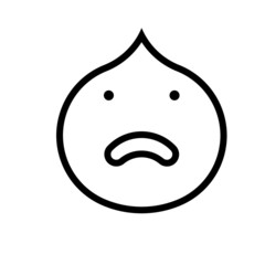 Outline near to tears vector icon
