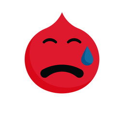 Flat cry vector icon