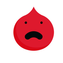 Flat near to tears vector icon