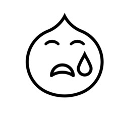 Outline close to tears vector icon
