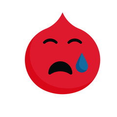 Flat close to tears vector icon