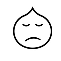 Outline sleepy vector icon