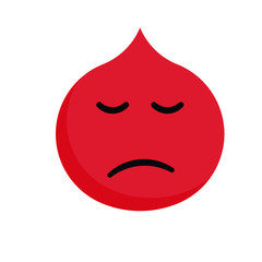 Flat sleepy vector icon