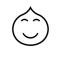 Outline smile vector icon