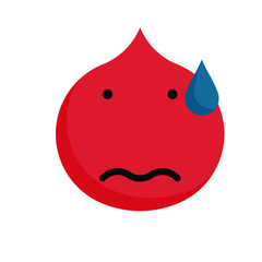 Flat fear vector icon