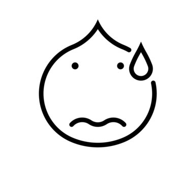 recommend clip art: Outline fear vector icon