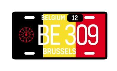 Belgium car plate design