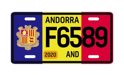 Andorra car plate design