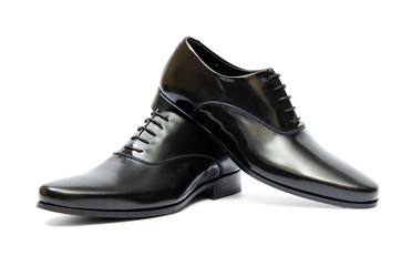 Black shoes isolated on white background